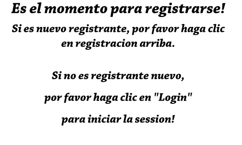 Es el momento de registrarse! 